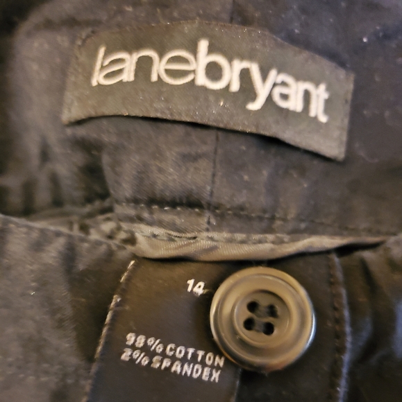 Lane Bryant ankle pants sz 14, black cotton,EUC - Picture 1 of 4